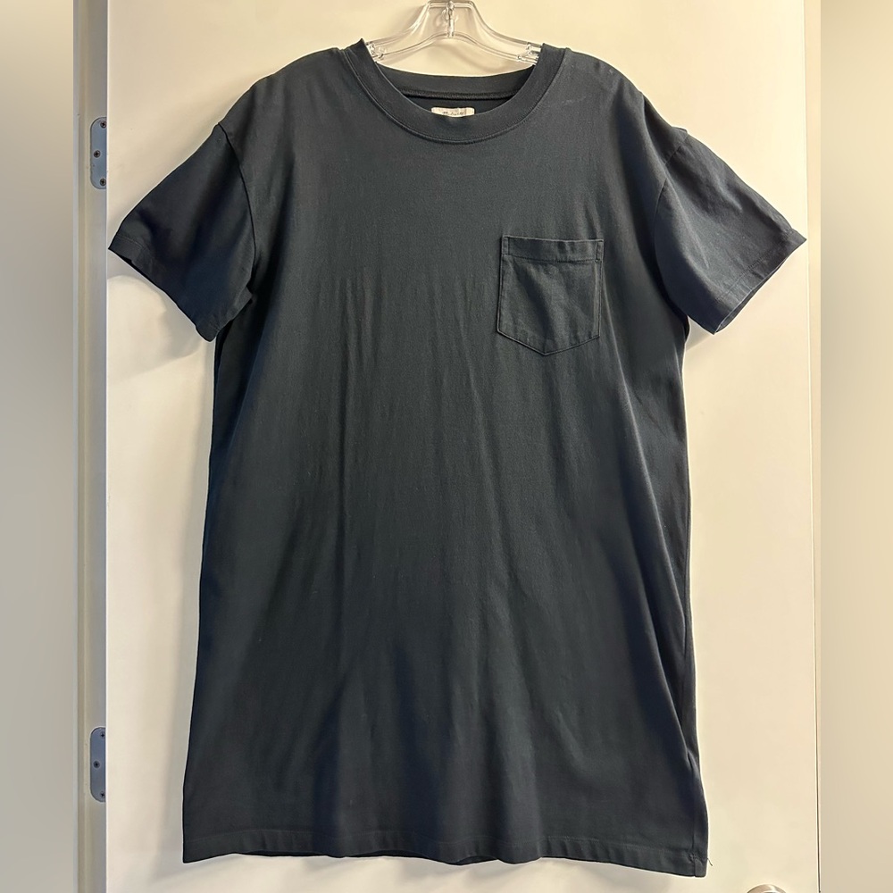 Madewell Dark Charcoal Pocket T-Shirt Dress